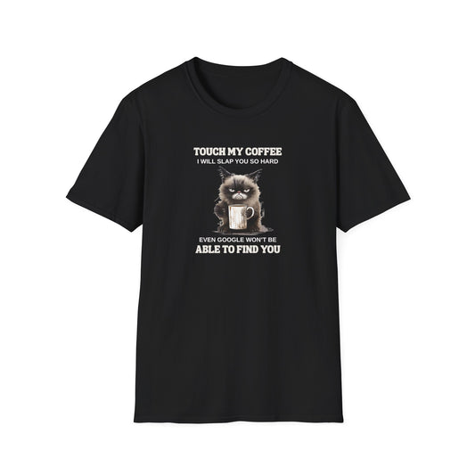 Prémiové Bavlněné Unisex Triko "Coffee Guard Cat"