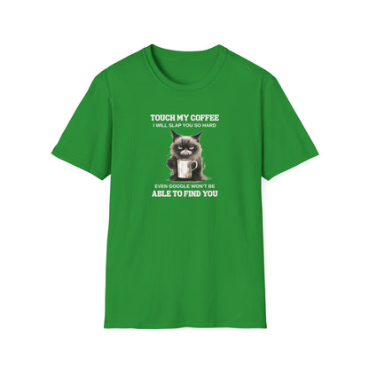 Prémiové Bavlněné Unisex Triko "Coffee Guard Cat"