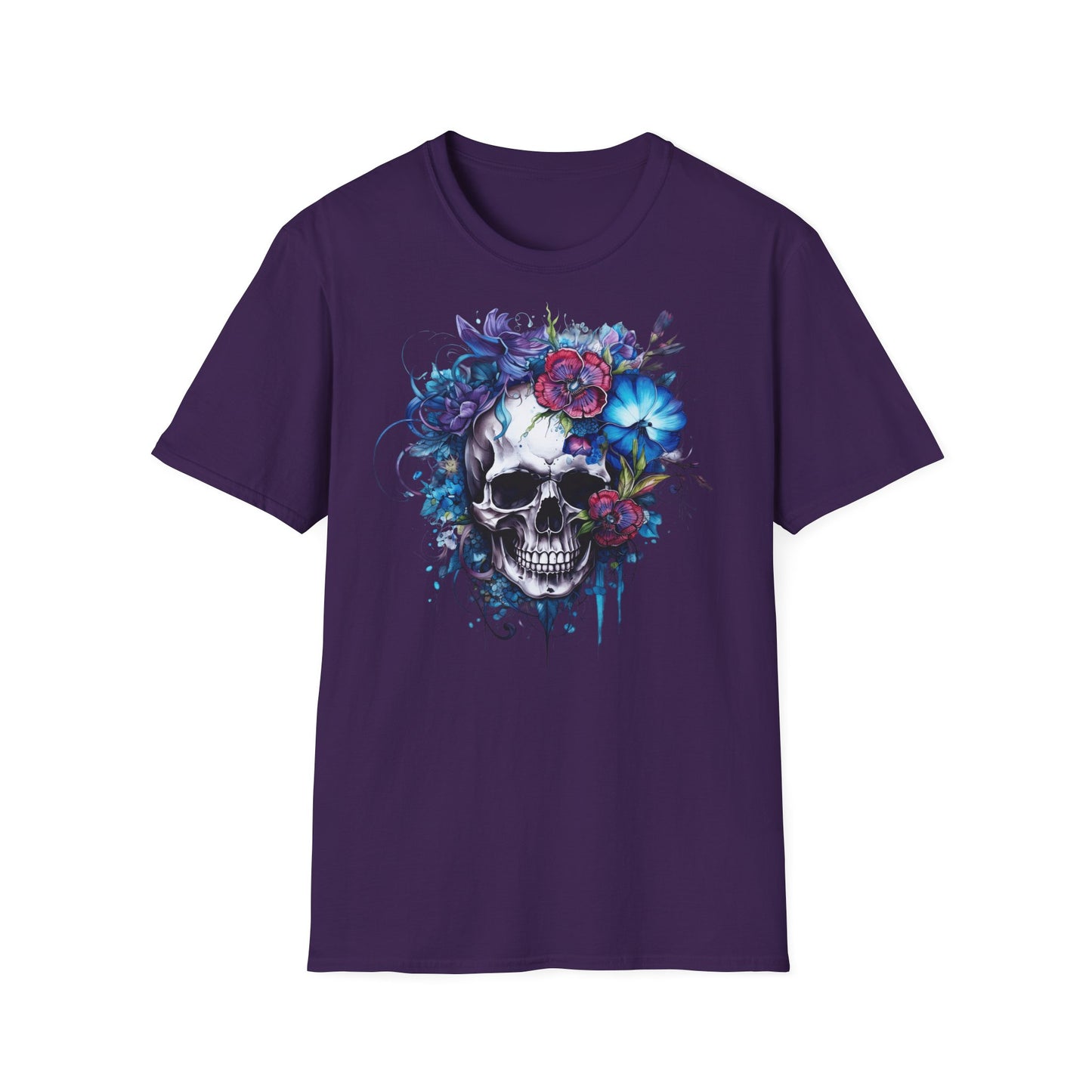 Prémiové Bavlněné Unisex Triko "Floral Skull"