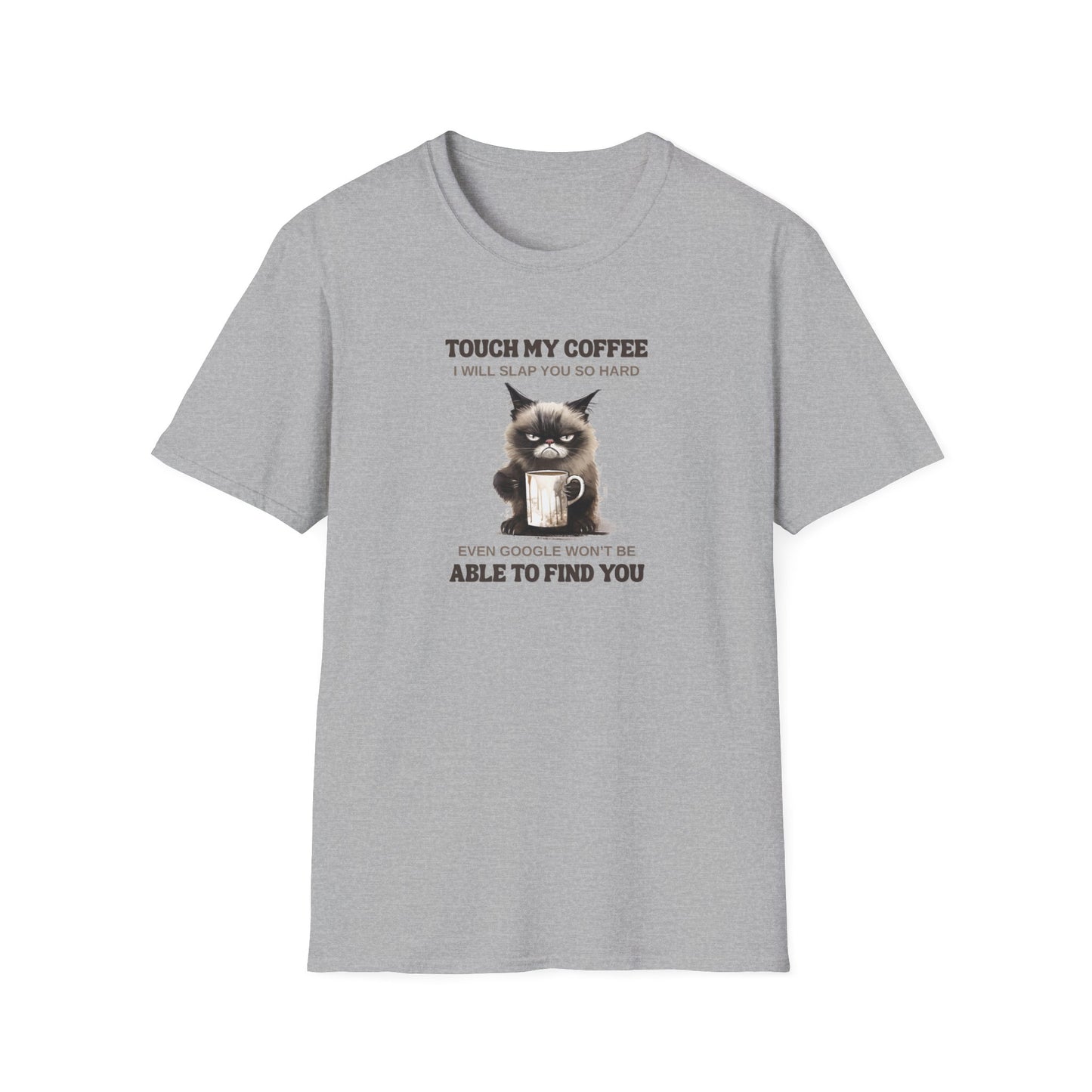 Prémiové Bavlněné Unisex Triko "Coffee Guard Cat"