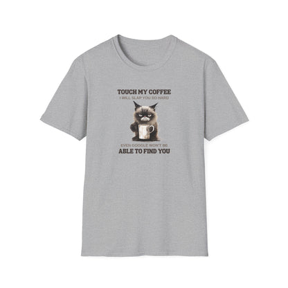 Prémiové Bavlněné Unisex Triko "Coffee Guard Cat"