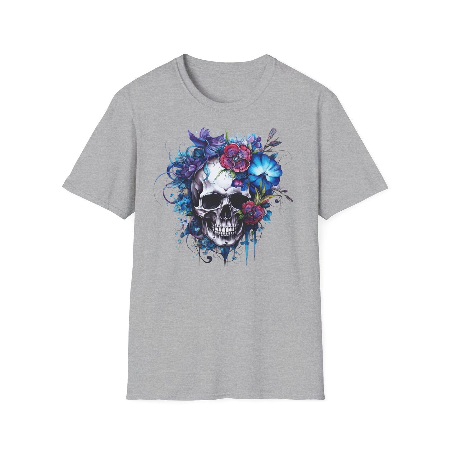 Prémiové Bavlněné Unisex Triko "Floral Skull"