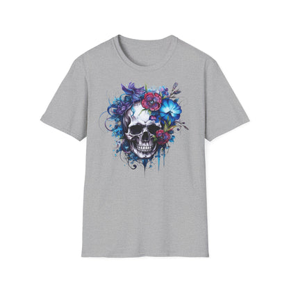 Prémiové Bavlněné Unisex Triko "Floral Skull"