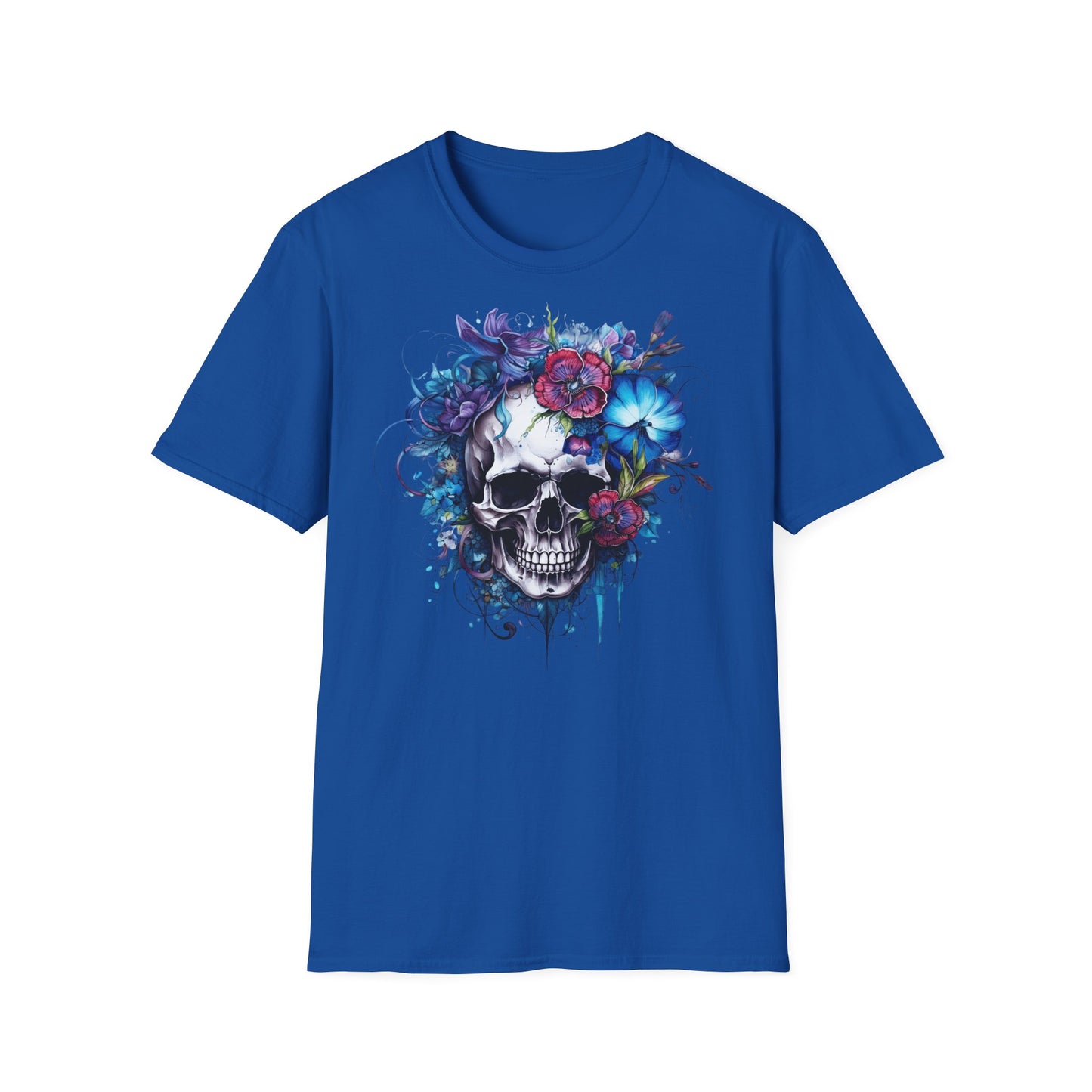 Prémiové Bavlněné Unisex Triko "Floral Skull"