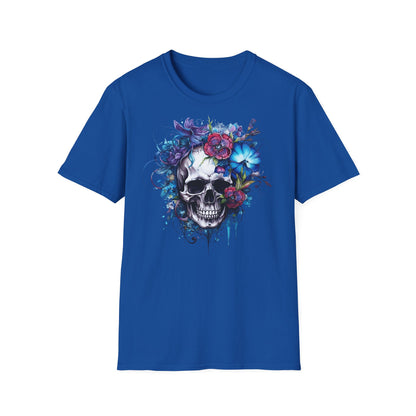 Prémiové Bavlněné Unisex Triko "Floral Skull"