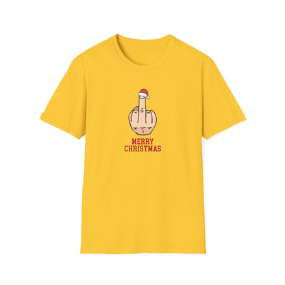 Prémiové Bavlněné Unisex Triko "Rude Merry Christmas"