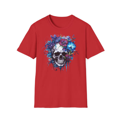 Prémiové Bavlněné Unisex Triko "Floral Skull"