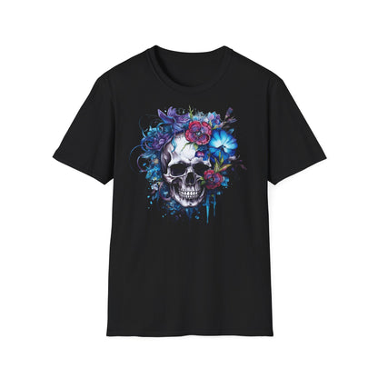 Prémiové Bavlněné Unisex Triko "Floral Skull"