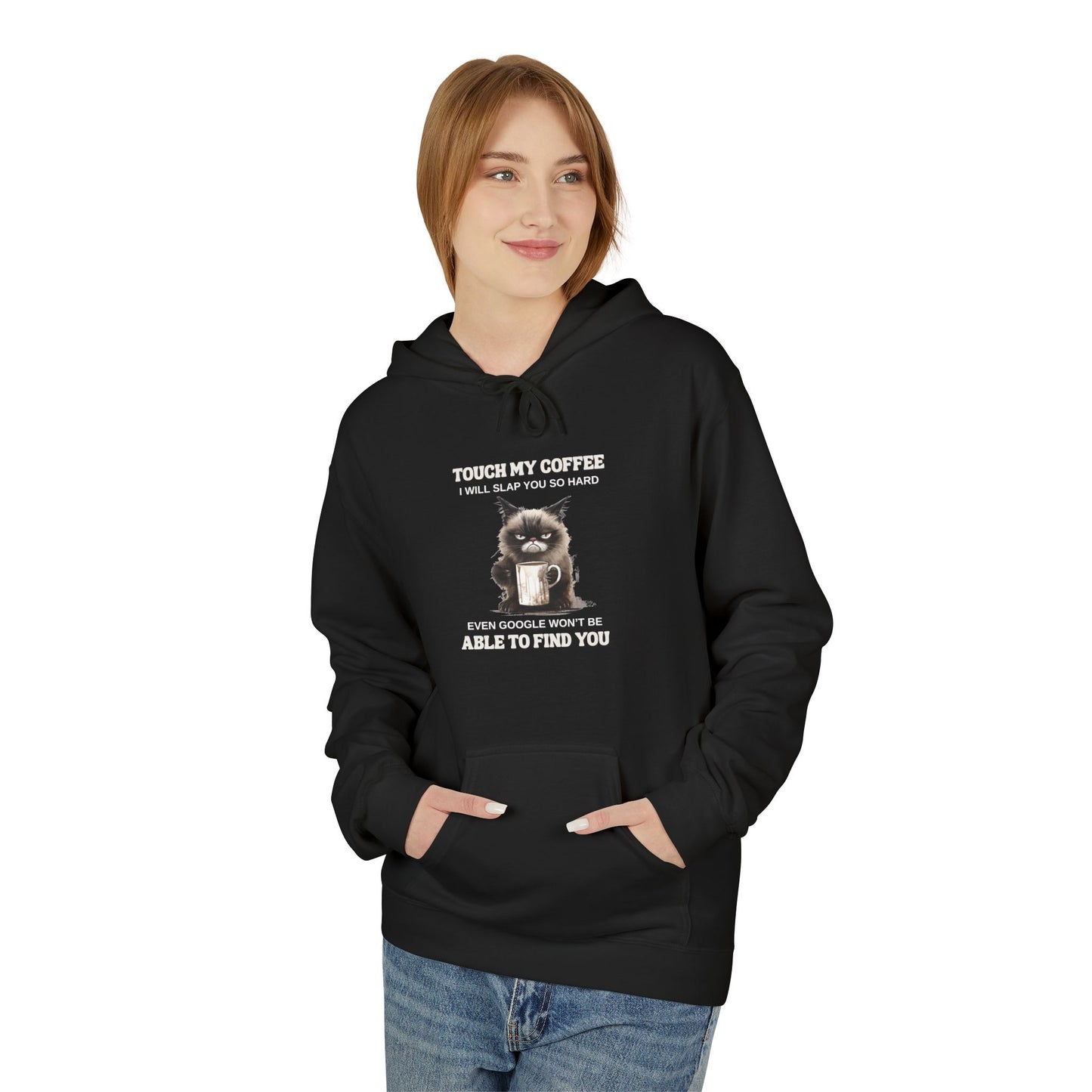 Bavlněná Unisex Mikina "Coffee Rescue Cat"