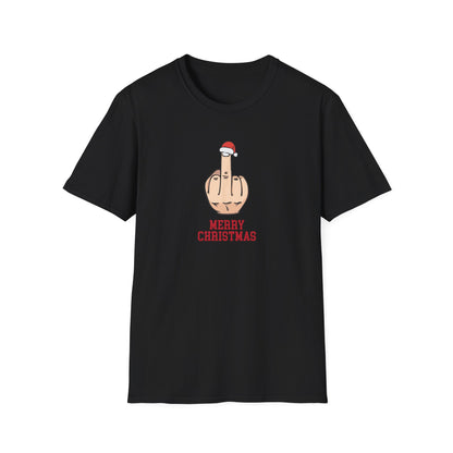 Prémiové Bavlněné Unisex Triko "Rude Merry Christmas"