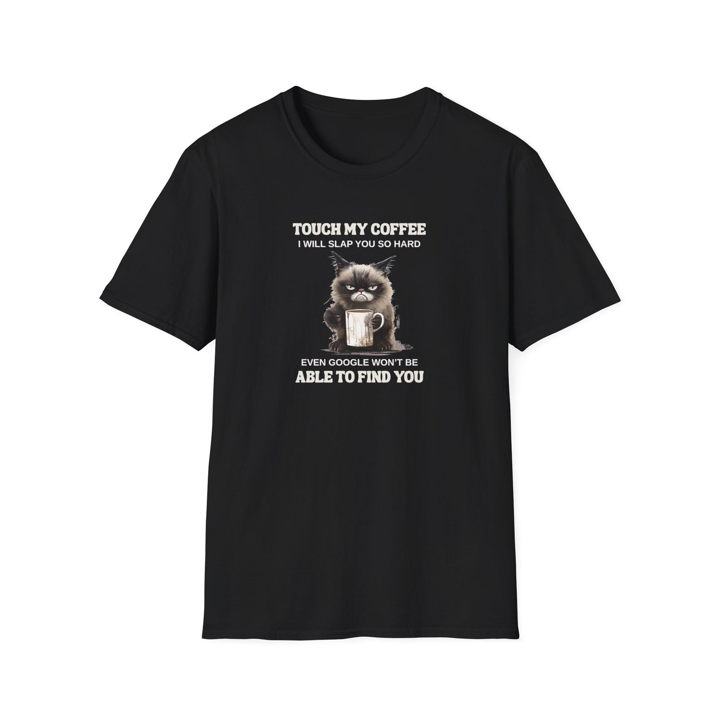 Prémiové Bavlněné Unisex Triko "Coffee Guard Cat"