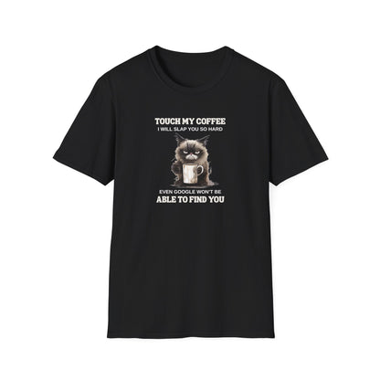 Prémiové Bavlněné Unisex Triko "Coffee Guard Cat"
