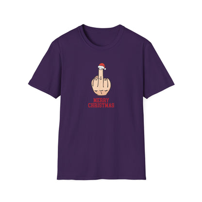 Prémiové Bavlněné Unisex Triko "Rude Merry Christmas"