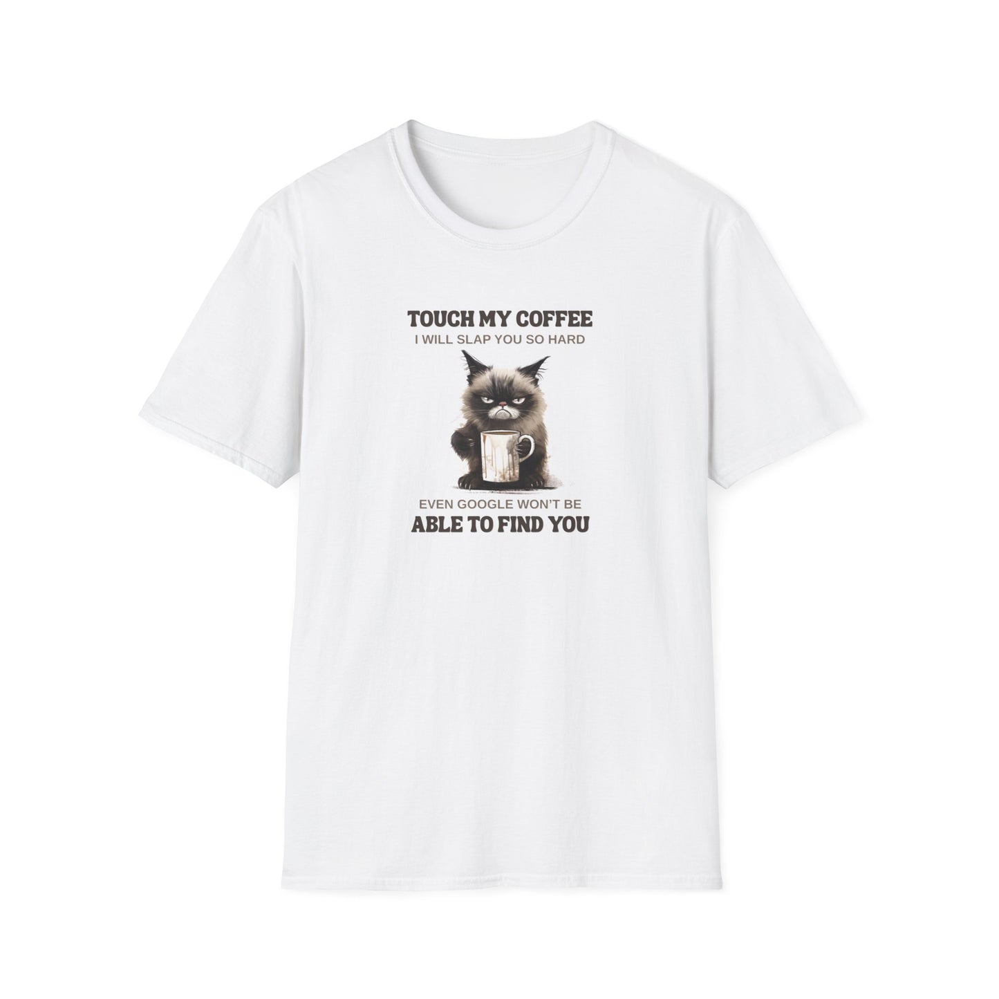 Prémiové Bavlněné Unisex Triko "Coffee Guard Cat"