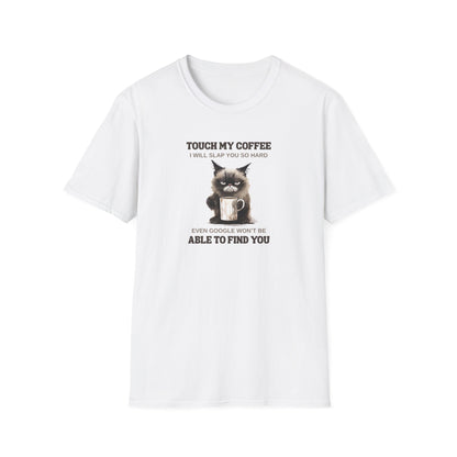 Prémiové Bavlněné Unisex Triko "Coffee Guard Cat"