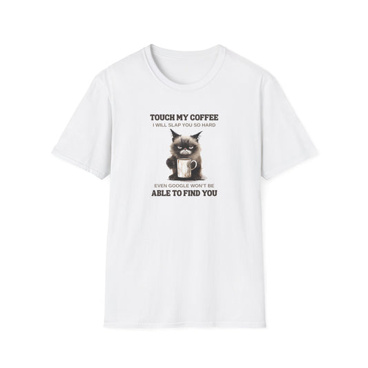 Prémiové Bavlněné Unisex Triko "Coffee Guard Cat"