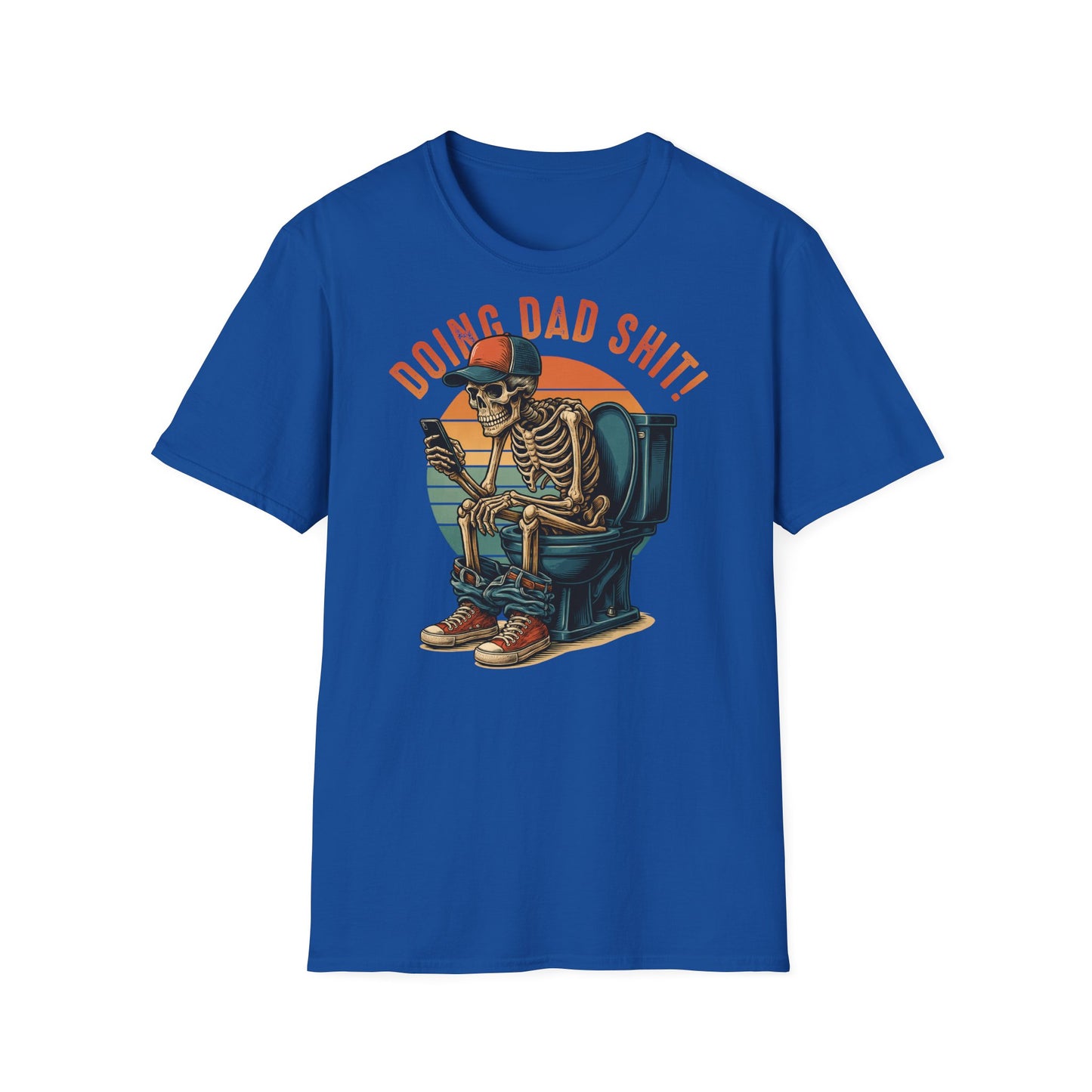 Prémiové Bavlněné Unisex Triko "Skeleton Dad"
