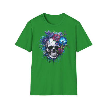 Prémiové Bavlněné Unisex Triko "Floral Skull"