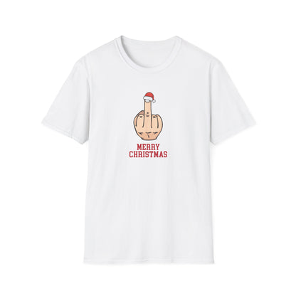 Prémiové Bavlněné Unisex Triko "Rude Merry Christmas"