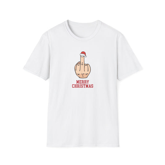 Prémiové Bavlněné Unisex Triko "Rude Merry Christmas"