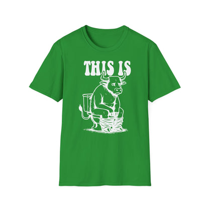 Prémiové Bavlněné Unisex Triko "This is Cow"