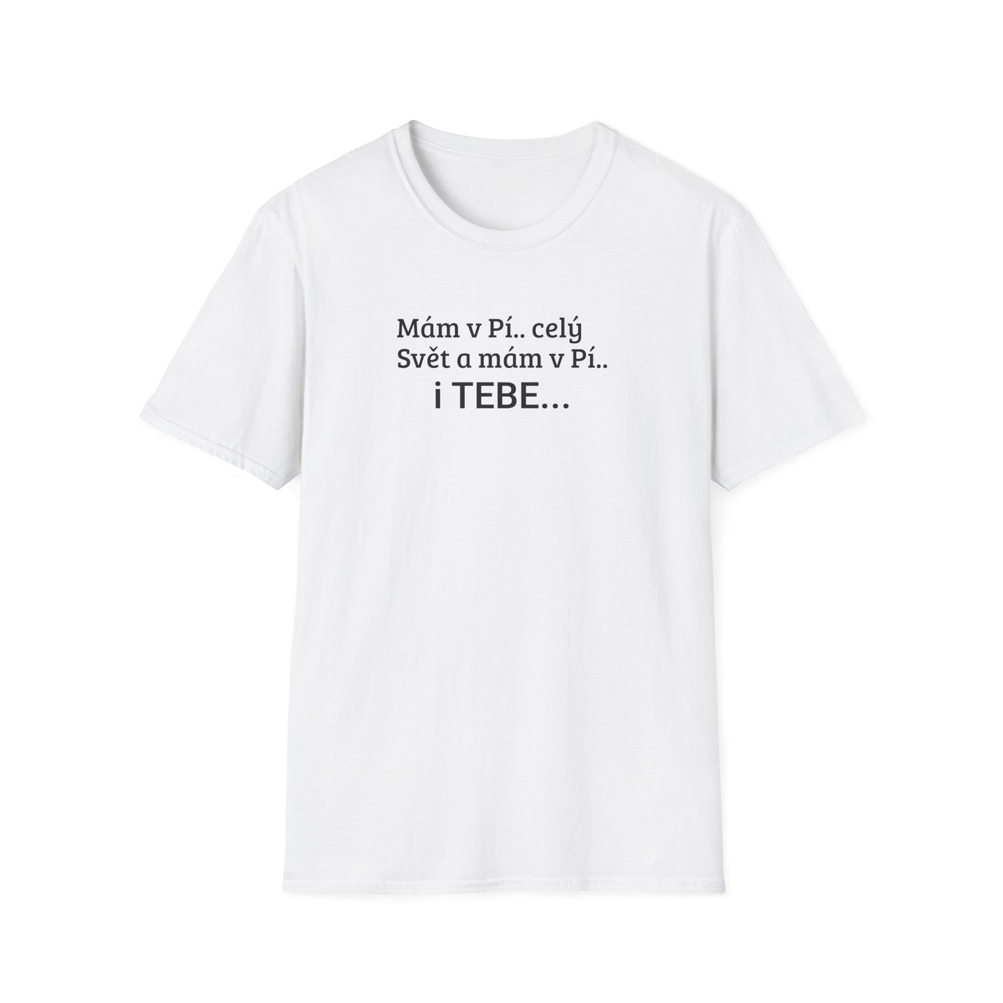 Prémiové Bavlněné Unisex Triko "Mám v Pí.. celý Svět"