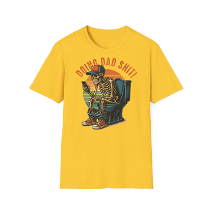 Prémiové Bavlněné Unisex Triko "Skeleton Dad"