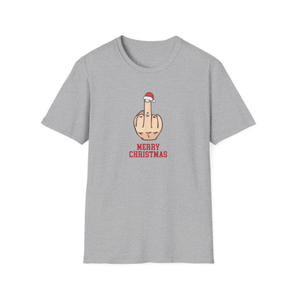 Prémiové Bavlněné Unisex Triko "Rude Merry Christmas"