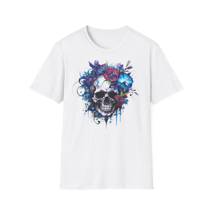 Prémiové Bavlněné Unisex Triko "Floral Skull"