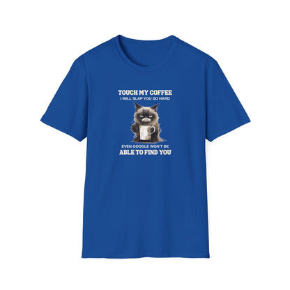 Prémiové Bavlněné Unisex Triko "Coffee Guard Cat"