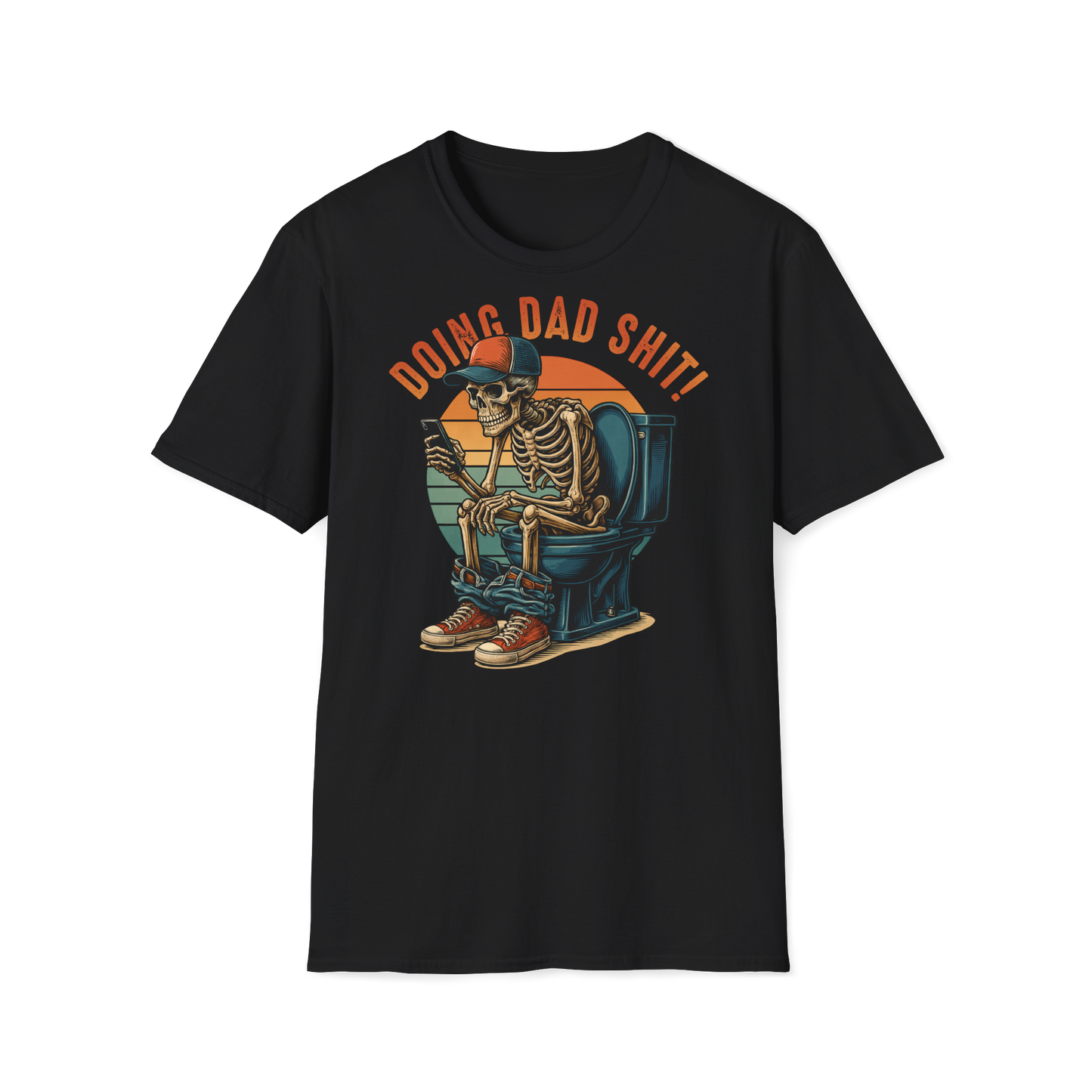 Prémiové Bavlněné Unisex Triko "Skeleton Dad"