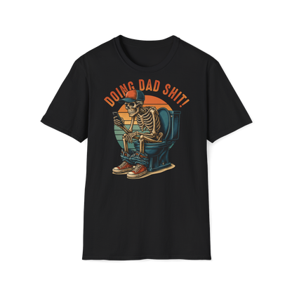 Prémiové Bavlněné Unisex Triko "Skeleton Dad"