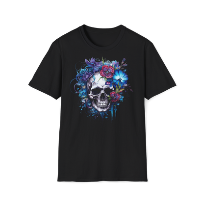 Prémiové Bavlněné Unisex Triko "Floral Skull"