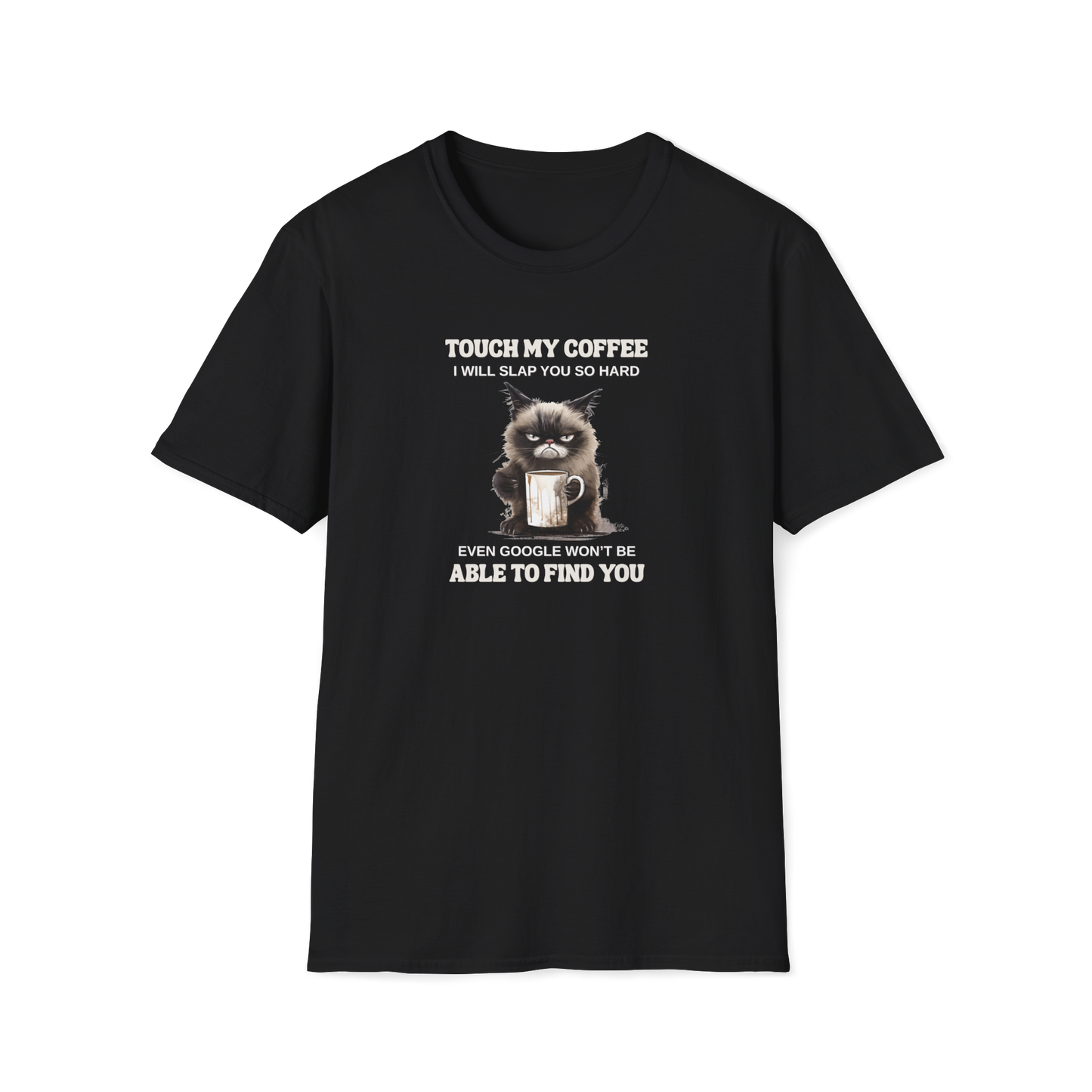 Prémiové Bavlněné Unisex Triko "Coffee Guard Cat"
