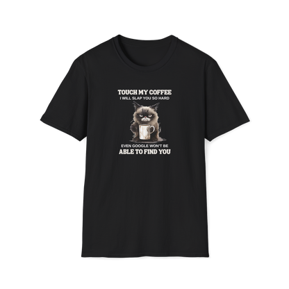 Prémiové Bavlněné Unisex Triko "Coffee Guard Cat"