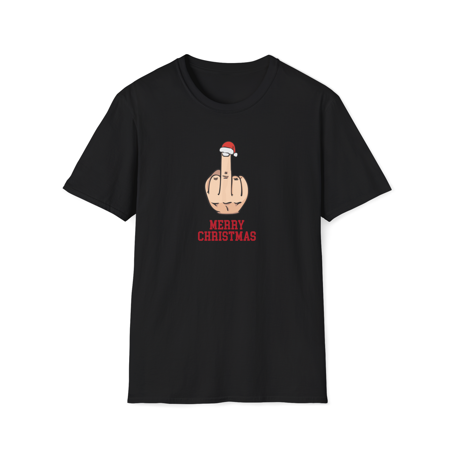 Prémiové Bavlněné Unisex Triko "Rude Merry Christmas"