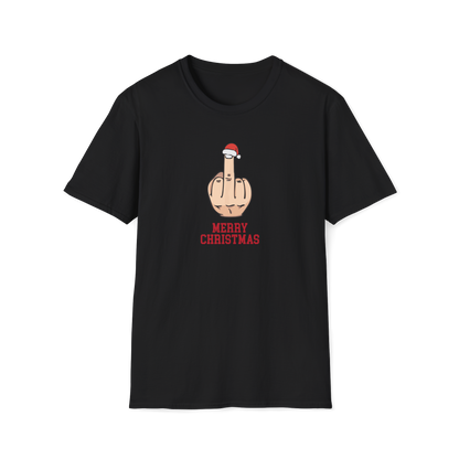 Prémiové Bavlněné Unisex Triko "Rude Merry Christmas"