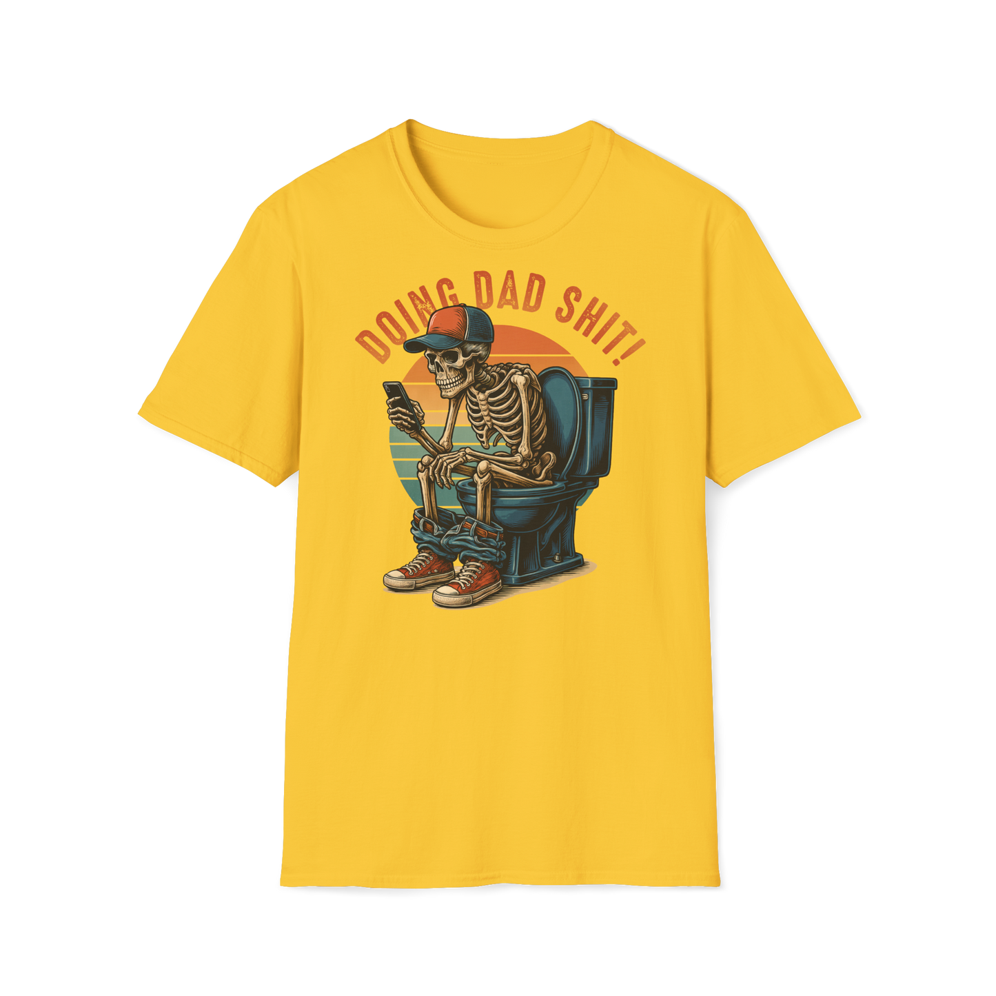 Prémiové Bavlněné Unisex Triko "Skeleton Dad"