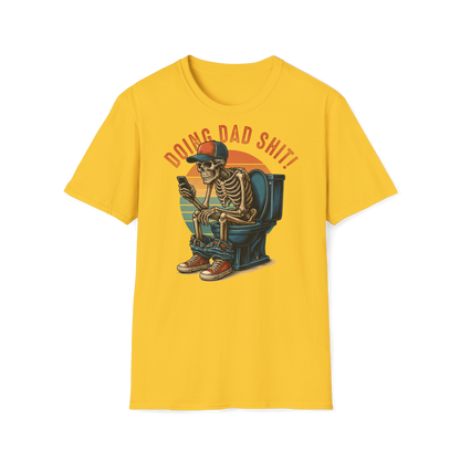 Prémiové Bavlněné Unisex Triko "Skeleton Dad"