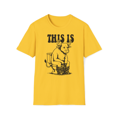 Prémiové Bavlněné Unisex Triko "This is Cow"