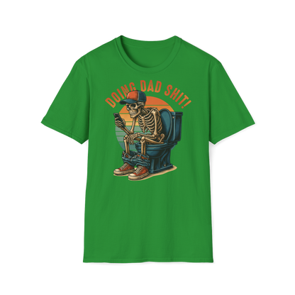 Prémiové Bavlněné Unisex Triko "Skeleton Dad"