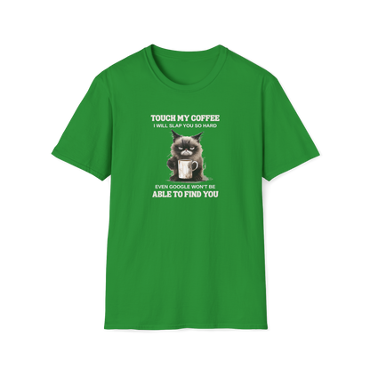 Prémiové Bavlněné Unisex Triko "Coffee Guard Cat"