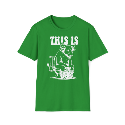 Prémiové Bavlněné Unisex Triko "This is Cow"
