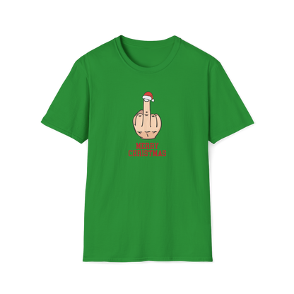 Prémiové Bavlněné Unisex Triko "Rude Merry Christmas"