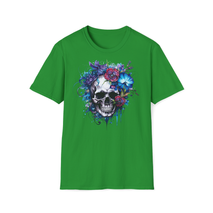 Prémiové Bavlněné Unisex Triko "Floral Skull"