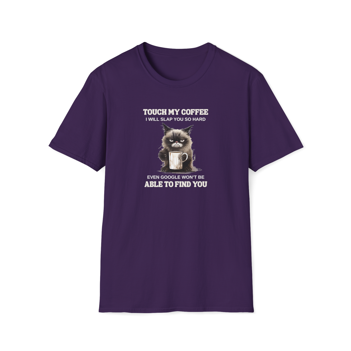 Prémiové Bavlněné Unisex Triko "Coffee Guard Cat"