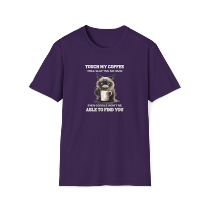 Prémiové Bavlněné Unisex Triko "Coffee Guard Cat"