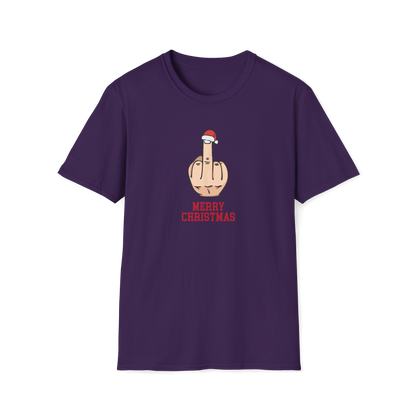 Prémiové Bavlněné Unisex Triko "Rude Merry Christmas"