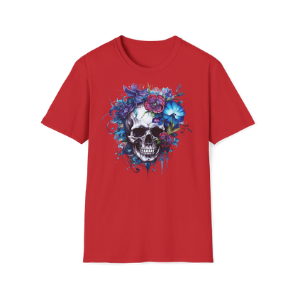 Prémiové Bavlněné Unisex Triko "Floral Skull"