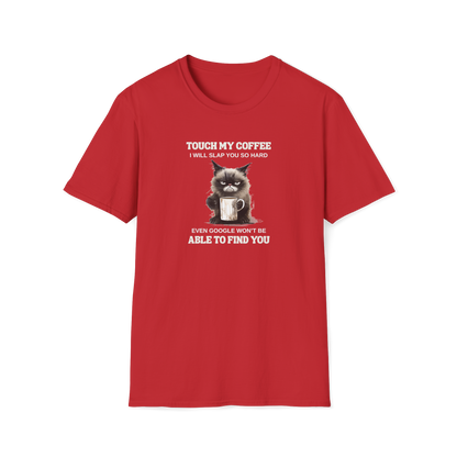 Prémiové Bavlněné Unisex Triko "Coffee Guard Cat"